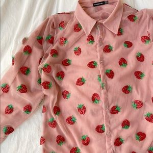 Lorie’s Matoshi Strawberry Shirt NWOT
